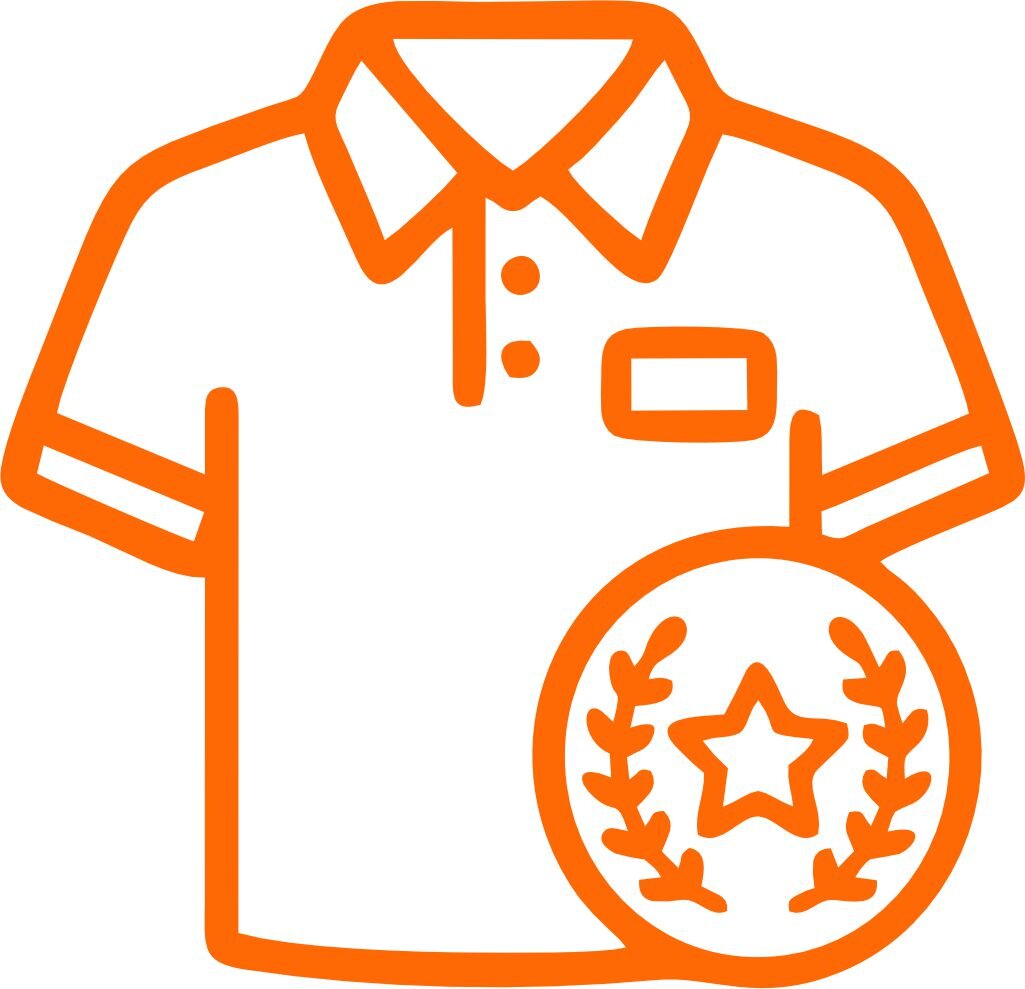 Professional health club uniforms icon