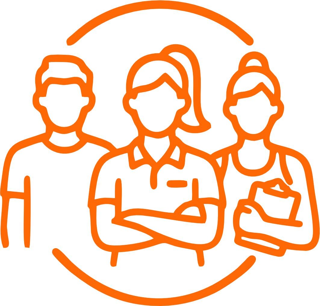 Different fitness staff roles icon