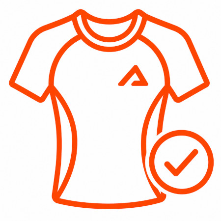 Smart performance fitness clothing icon