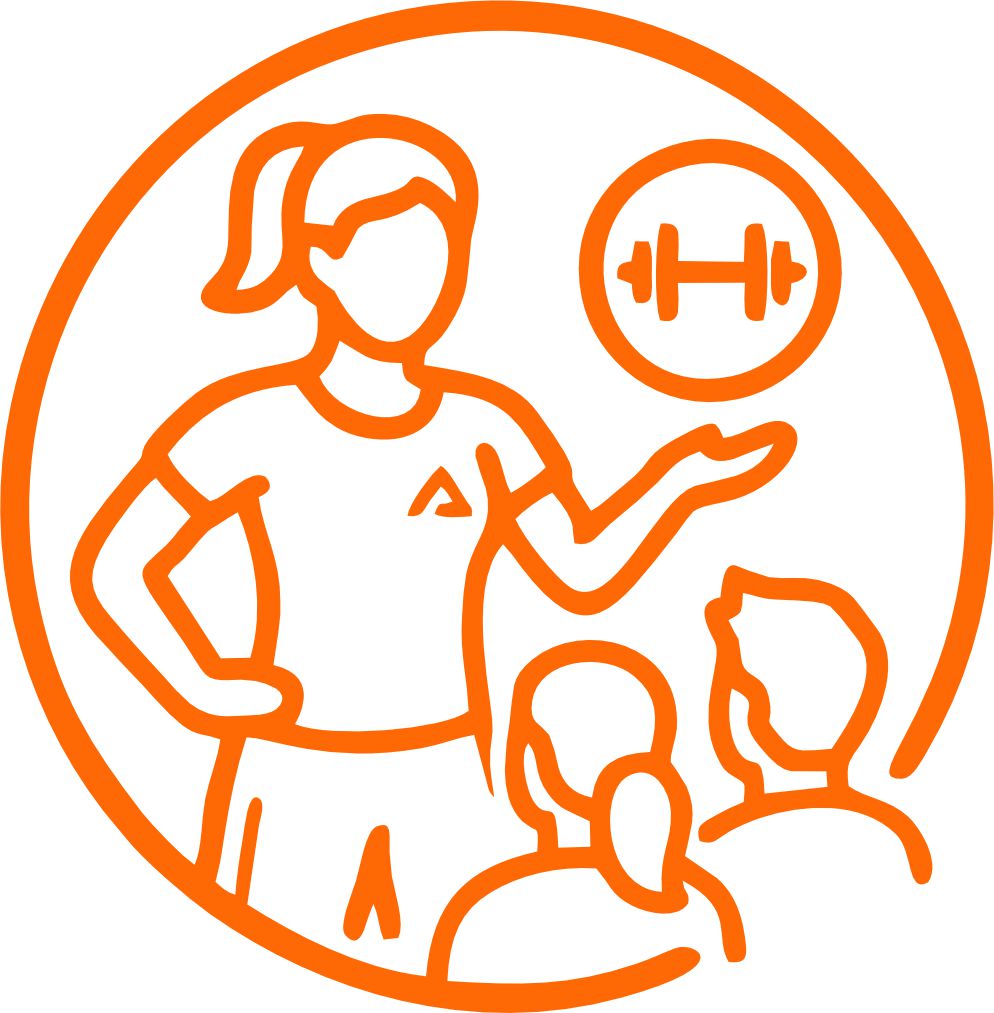 Active fitness teaching clothing icon