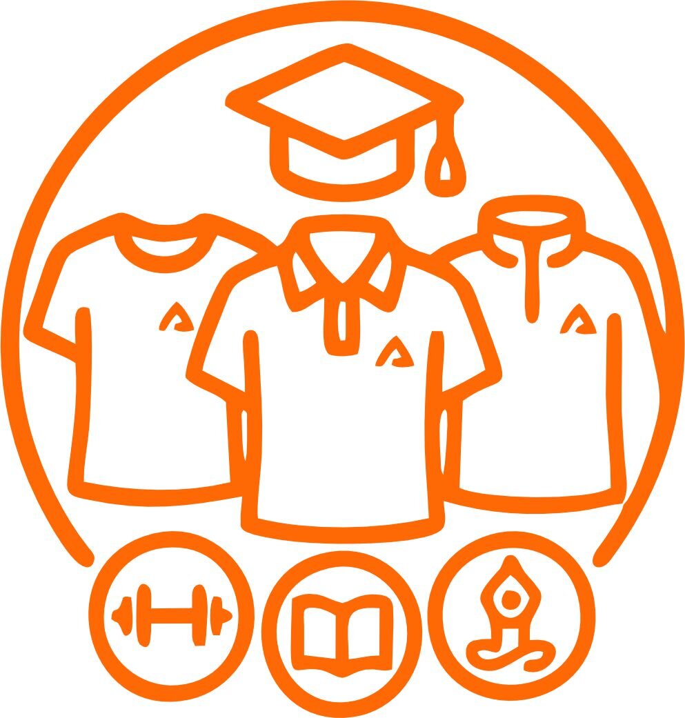 Fitness education course uniforms icon