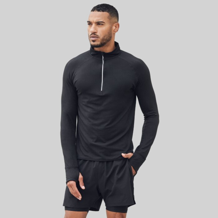 1/4 Zip Neck Performance Mid Layer with Thumbholes Thumbnail