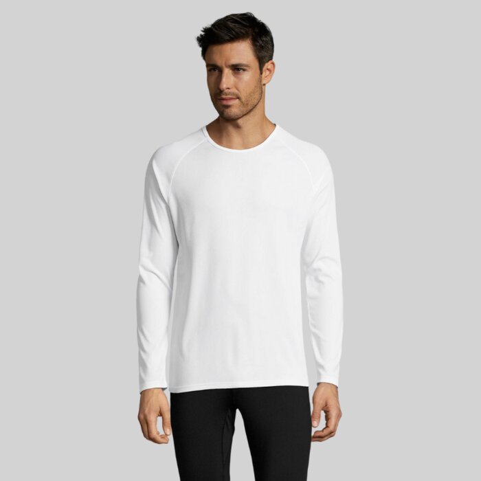Textured Long Sleeve T-shirt - Performance Fabric Thumbnail