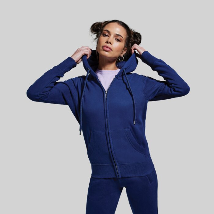 Ladies Soft-feel Zipped Hoodie  Thumbnail
