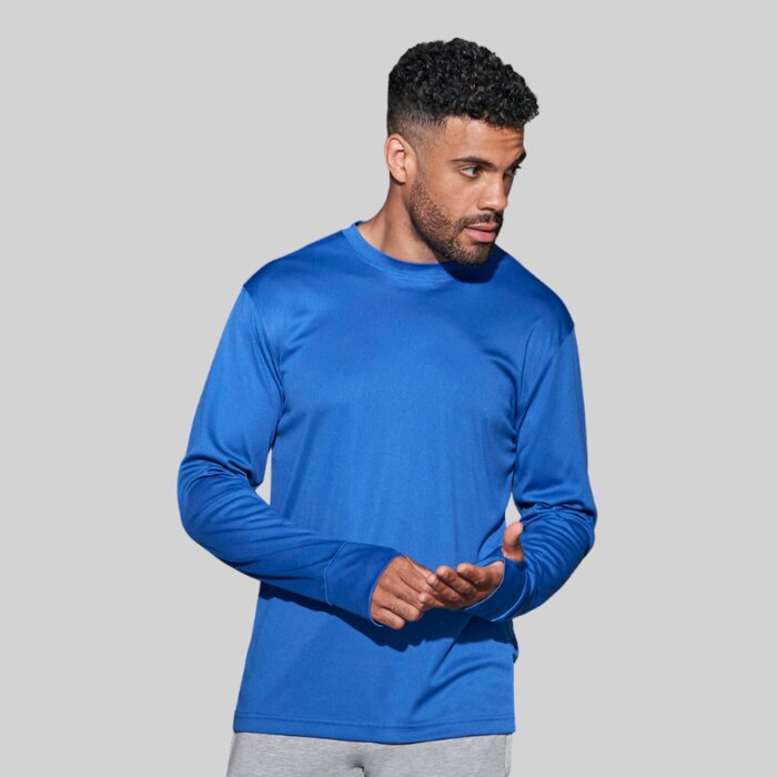 Long Sleeve T-shirt with Thumbholes - Performance Fabric Thumbnail