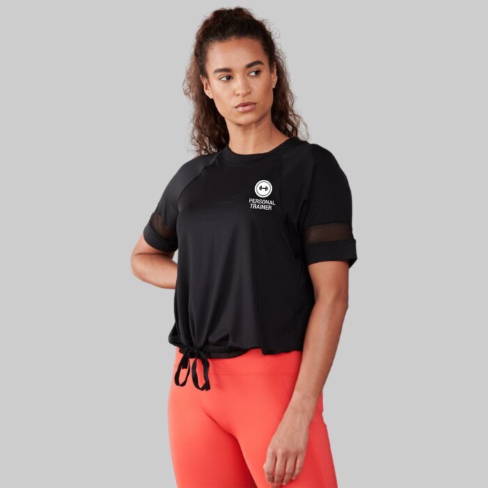 Women's Performance Mesh Overlay Fitness T-Shirt Thumbnail