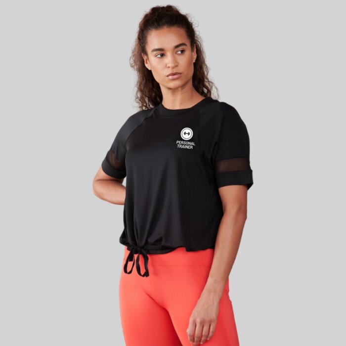 Women's Performance Mesh Overlay Fitness T-Shirt Thumbnail