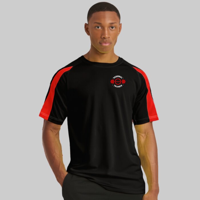 Contrast Sleeve Performance Fitness T-Shirt Thumbnail