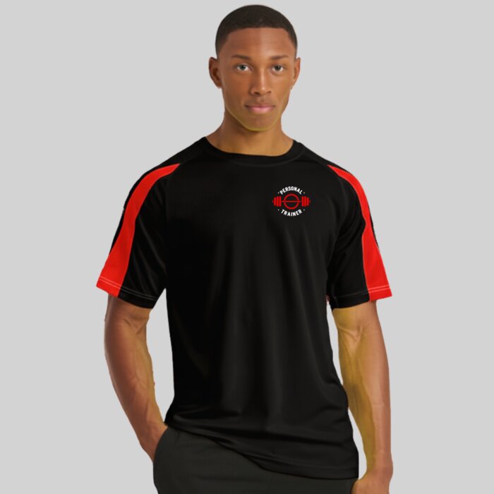 Contrast Sleeve Performance Fitness T-Shirt Thumbnail