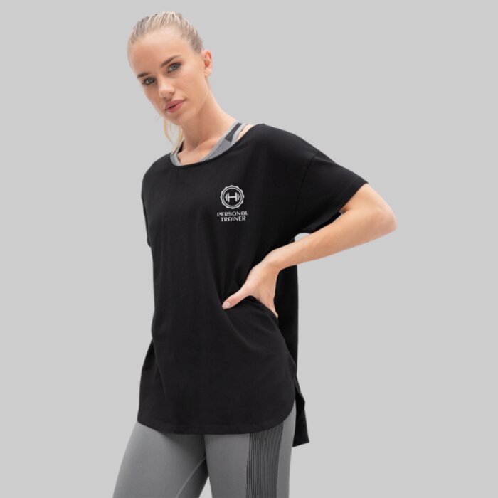 Women's Performance Oversized Scoop Neck Fitness T-Shirt Thumbnail