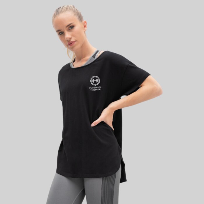 Women's Performance Oversized Scoop Neck Fitness T-Shirt Thumbnail