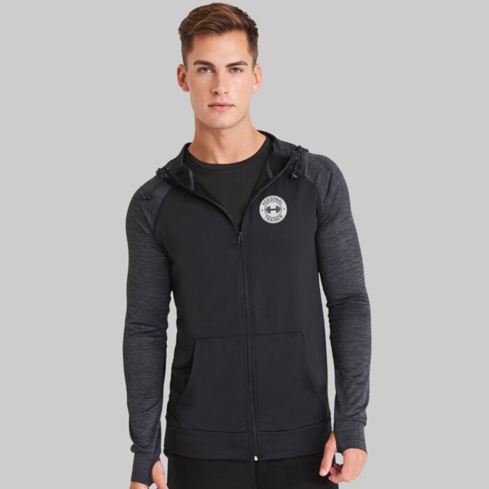 Slim Fit Technical Gym Hoodie – Zipped with Thumbholes Thumbnail