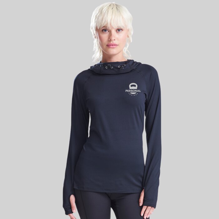Women’s Slim Fit Cowl Neck Performance Gym Hoodie Thumbnail