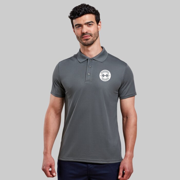 Recycled Performance Gym Polo Shirt with Side Vents Thumbnail