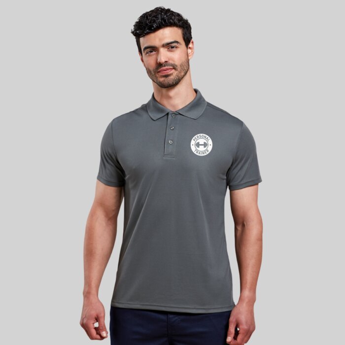 Recycled Performance Gym Polo Shirt with Side Vents Thumbnail