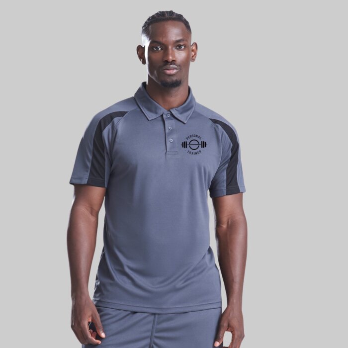 Performance Gym Polo Shirt – Contrast Sleeve Thumbnail
