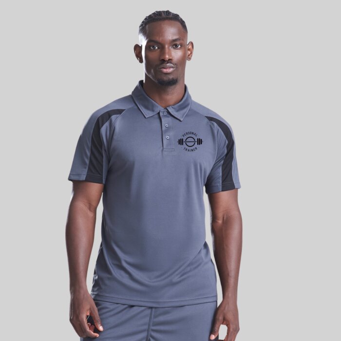Performance Gym Polo Shirt – Contrast Sleeve Thumbnail