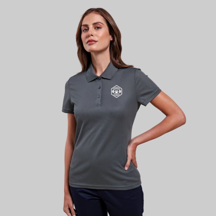 Women's Recycled Performance Gym Polo Shirt with Side Vents Thumbnail