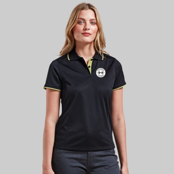 Women's Performance Gym Polo Shirt – Contrast Design Thumbnail