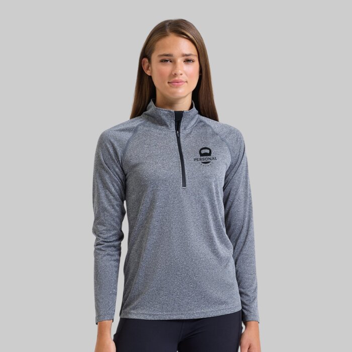 Women's Slim Fit 1/4 Zip Performance Gym Top - Lightweight Thumbnail