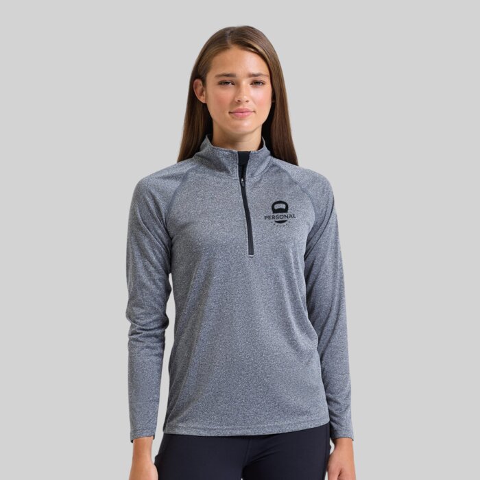Women's Slim Fit 1/4 Zip Performance Gym Top - Lightweight Thumbnail