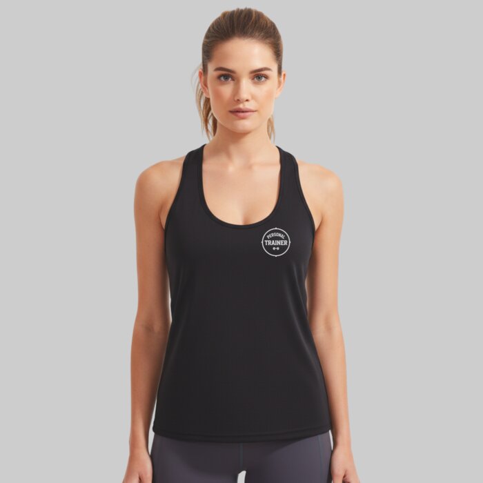 Women's Knotted Performance Gym Vest Thumbnail