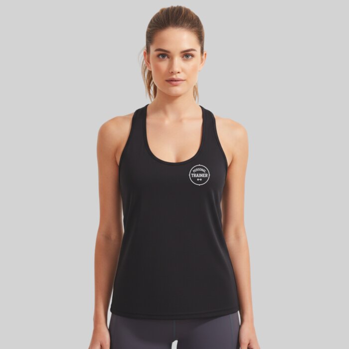 Women's Knotted Performance Gym Vest Thumbnail