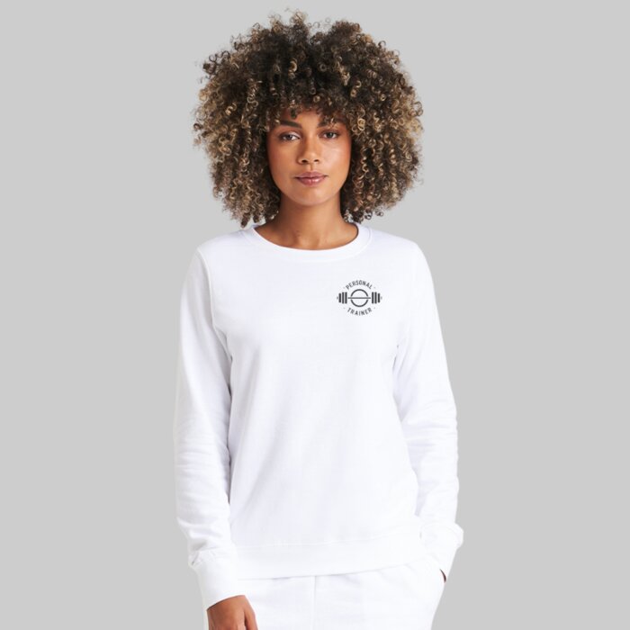 Women's Crew Neck Gym Sweatshirt - Classic Fit Thumbnail