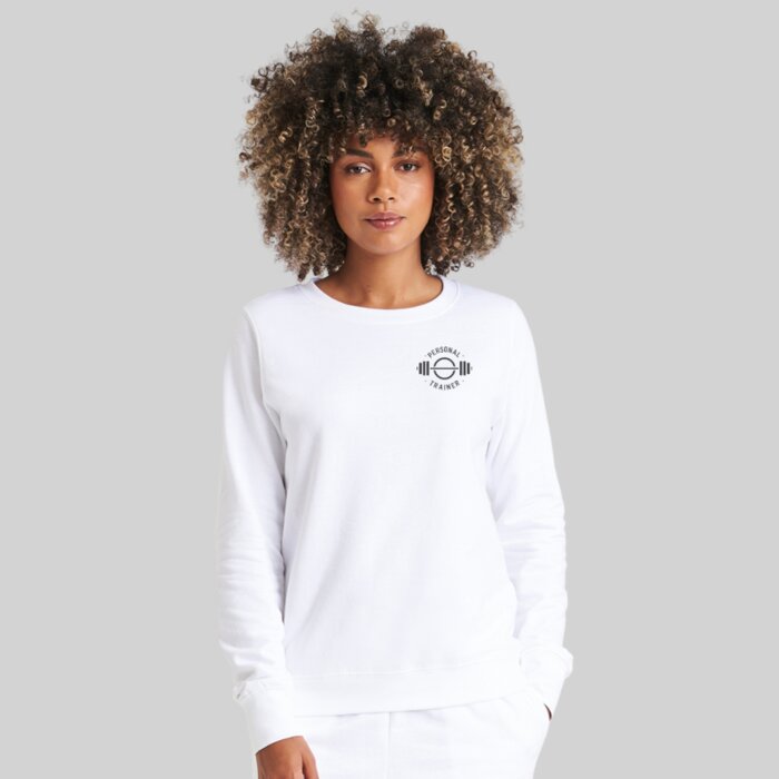 Women's Crew Neck Gym Sweatshirt - Classic Fit Thumbnail