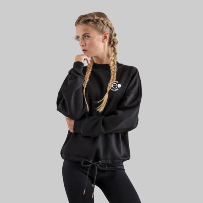 Women's Oversized Crew Neck Fitness Sweatshirt Thumbnail
