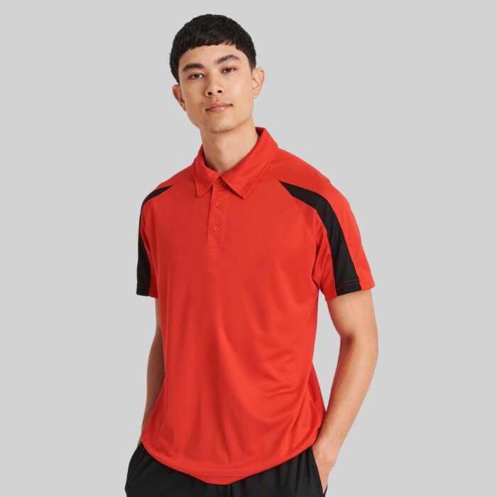 Contrast Sleeves Polo Shirt - Performance Fabric Thumbnail