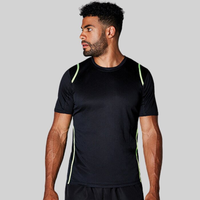 Contrast Stripe Mesh T-shirt - Performance Fabric Thumbnail