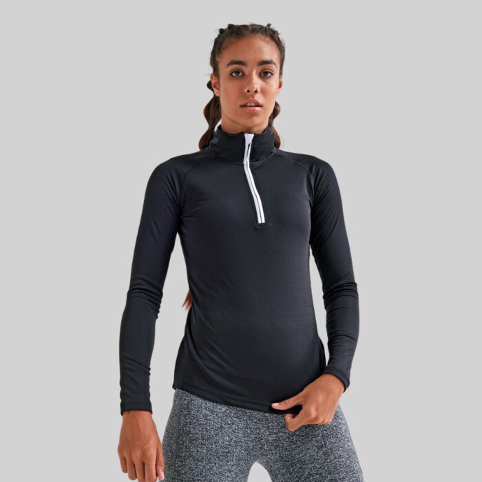 Ladies Fitted Lightweight 1/4  Zip Mid Layer - Performance Fabric Thumbnail