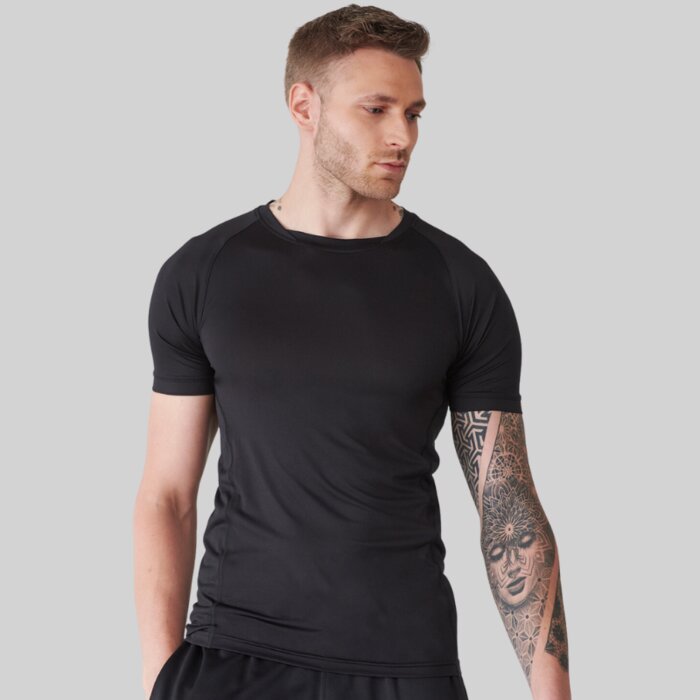 Technical Side Mesh Fitted T-shirt - Performance Fabric Thumbnail