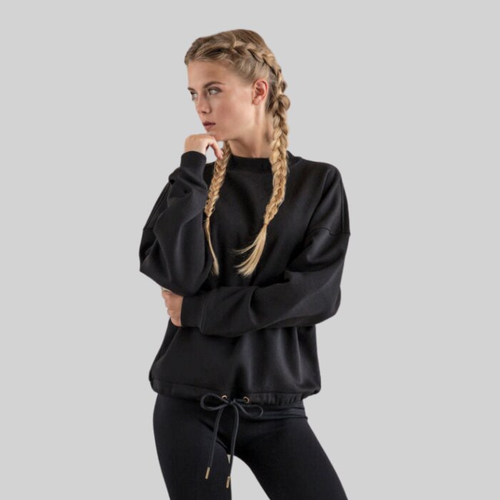 Ladies Oversized Tied Sweatshirt Thumbnail