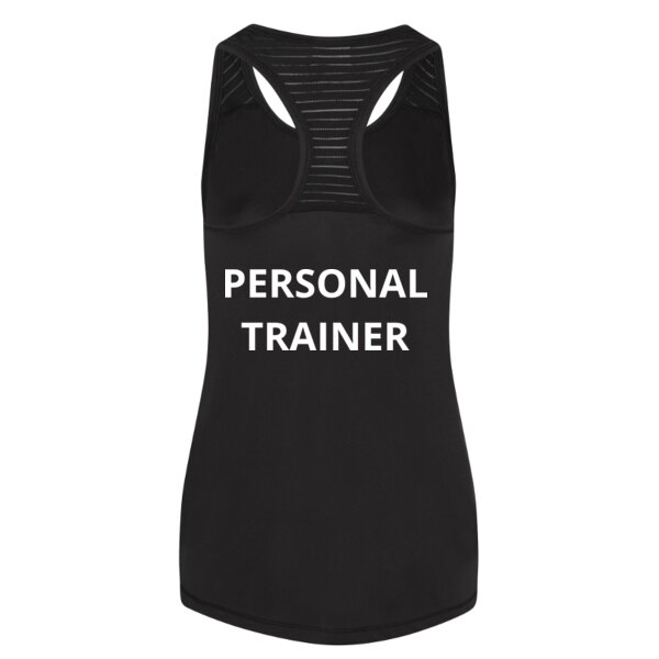 Personal Trainer - Ladies Racer Back Overlay Vest - Performance Fabric Thumbnail
