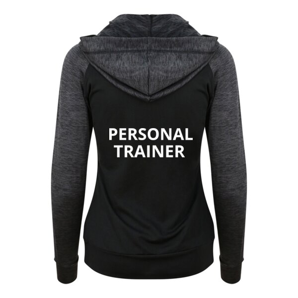 Personal Trainer  - Ladies Performance Slim Fit Contrast Zipped Hoodie  Thumbnail