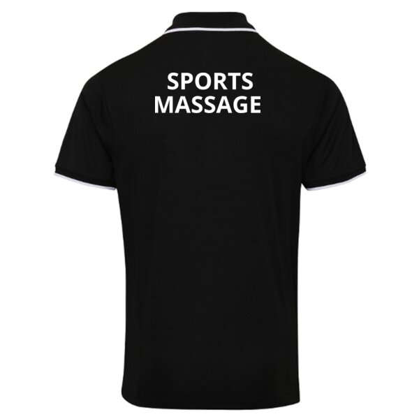 Sports Massage - Contrast Neck and Collar Polo Shirt - Performance Fabric Thumbnail