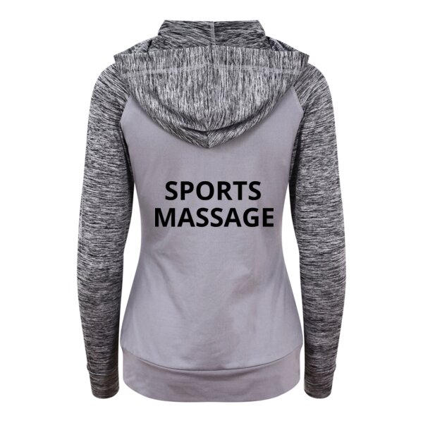 Sports Massage - Ladies Performance Slim Fit Contrast Zipped Hoodie  Thumbnail
