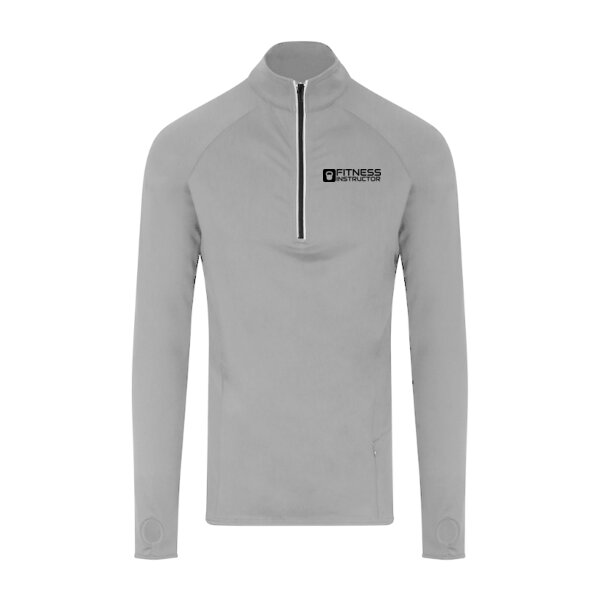 Fitness Instructor - Slim Fit Flexi 1/2 Zip Sweatshirt with Thumbholes Thumbnail
