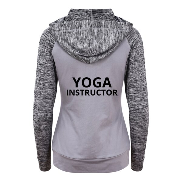 Yoga Instructor - Ladies Performance Slim Fit Contrast Zipped Hoodie  Thumbnail