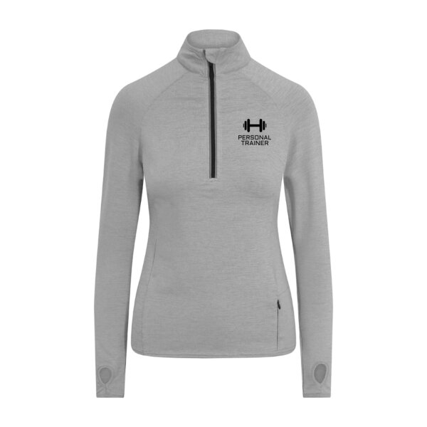 Personal Trainer - Ladies Slim Fit Flexi 1/2 Zip Sweatshirt with Thumbholes Thumbnail