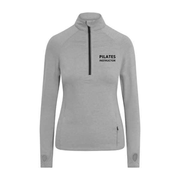 Pilates Instructor - Ladies Slim Fit Flexi 1/2 Zip Sweatshirt with Thumbholes Thumbnail