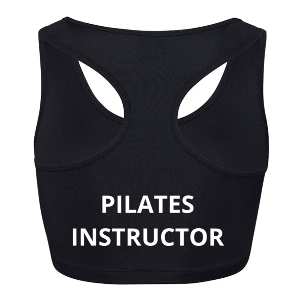 Pilates Instructor - Ladies Racer Back Cropped Top - Performance Fabric Thumbnail