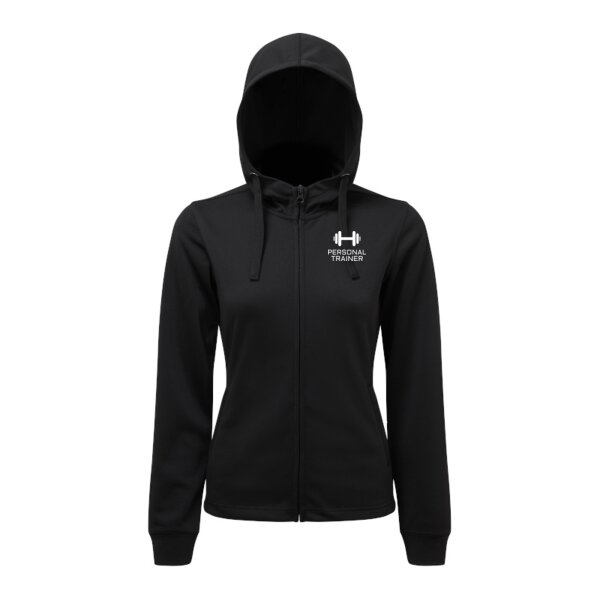 Personal Trainer - Ladies Recycled Polyester Casual Hooded Jacket Thumbnail