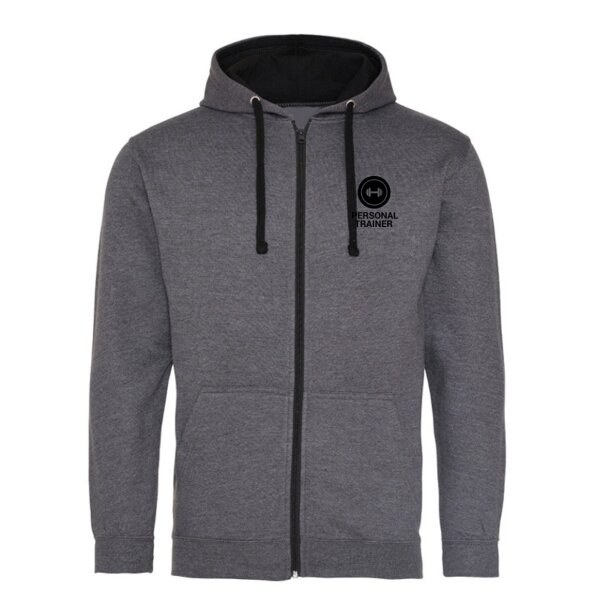Personal Trainer - Zipped Contrast Hoodie Thumbnail