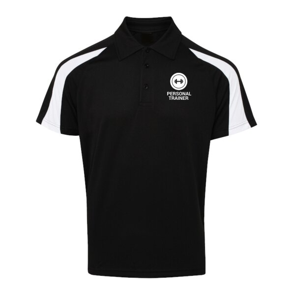 Personal Trainer - Contrast Sleeves Polo Shirt - Performance Fabric Thumbnail