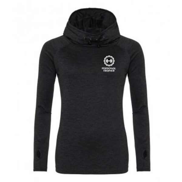Personal Trainer - Ladies Cowl Neck Fitted Hoodie Thumbnail