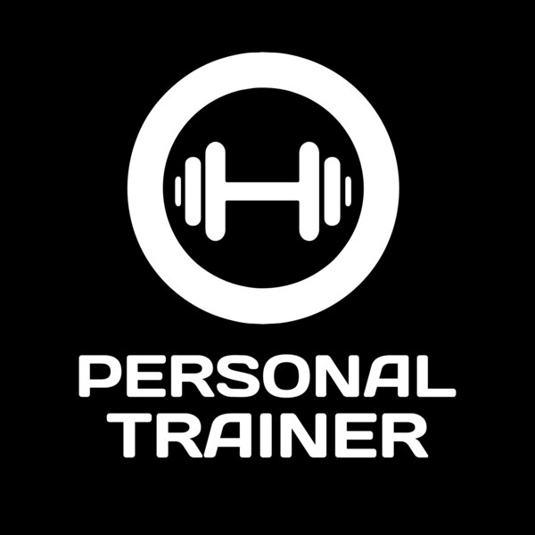 Personal Trainer Logo - Dumbell in ring with text underneath Thumbnail