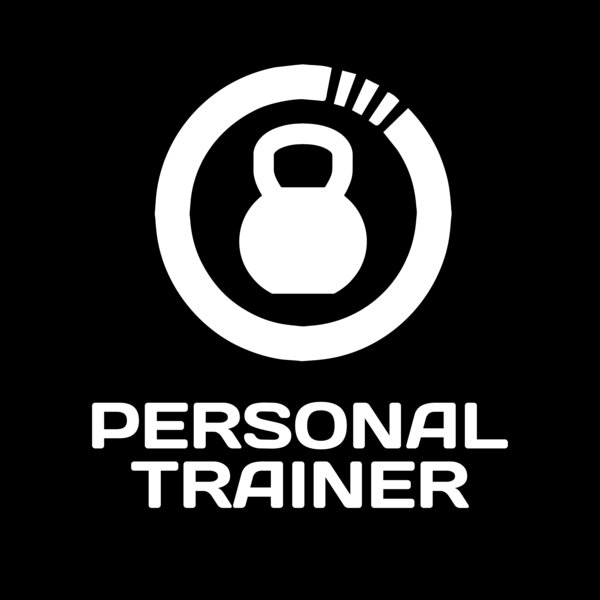 Personal Trainer Logo - Kettlebell in broken ring with text underneath Thumbnail
